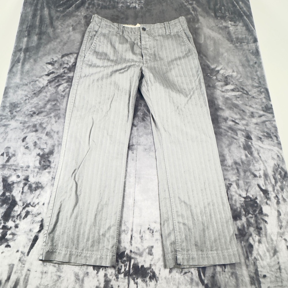 Gap Pants Mens 38x32 Gray Herringbone 1969 Straight Leg Cotton Trousers
